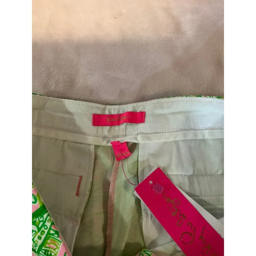 Lilly Pulitzer Buttercup Scallop Hem Shorts Pink Green Pineapple Paisley NWT